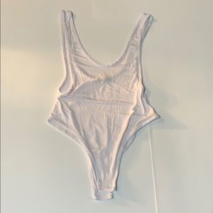 One piece low neck/back tank